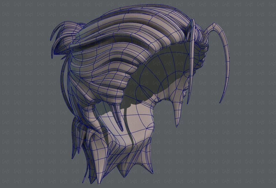 3D Hair style for boy V61 Low-poly 3D model_42