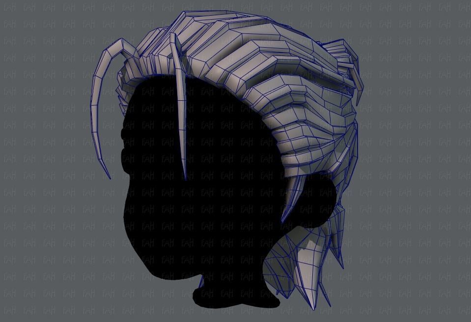3D Hair style for boy V61 Low-poly 3D model_32
