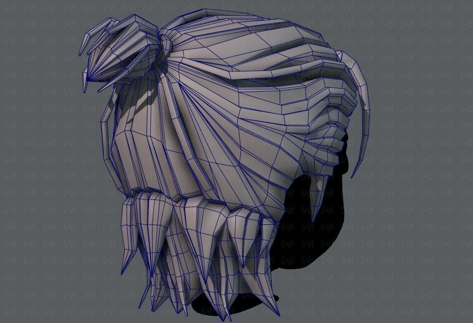 3D Hair style for boy V61 Low-poly 3D model_28