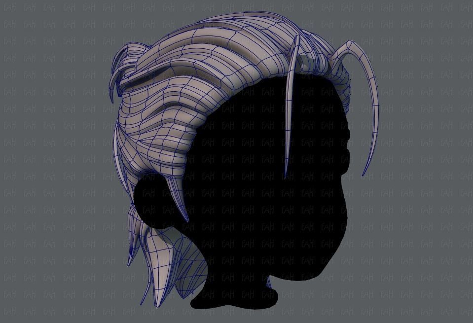 3D Hair style for boy V61 Low-poly 3D model_10