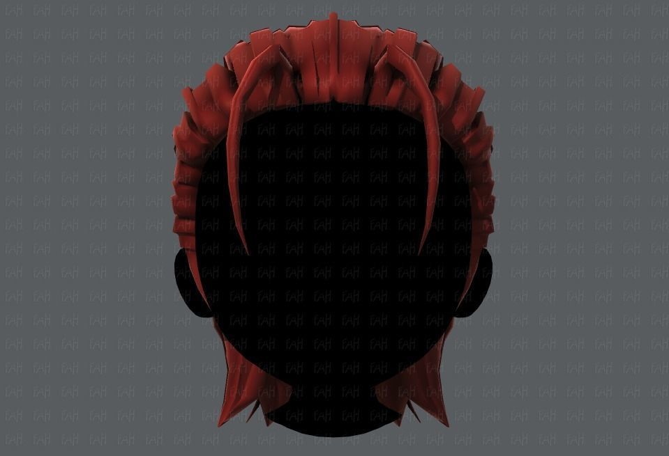3D Hair style for boy V61 Low-poly 3D model_17