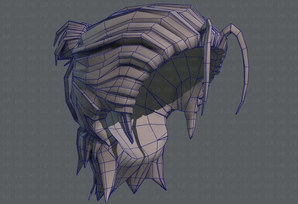 3D Hair style for boy V61 Low-poly 3D model_44