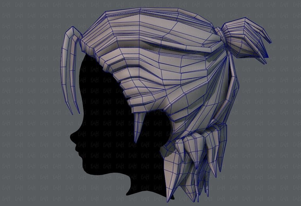 3D Hair style for boy V61 Low-poly 3D model_31