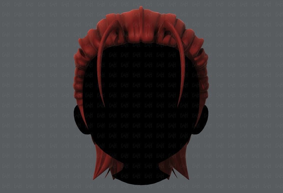 3D Hair style for boy V61 Low-poly 3D model_1