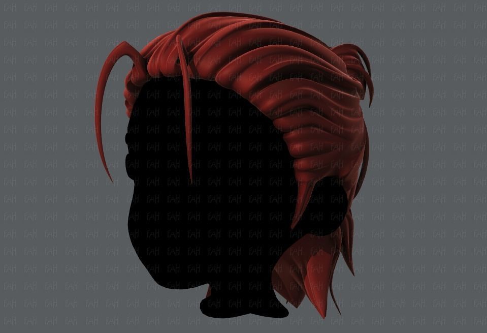 3D Hair style for boy V61 Low-poly 3D model_8