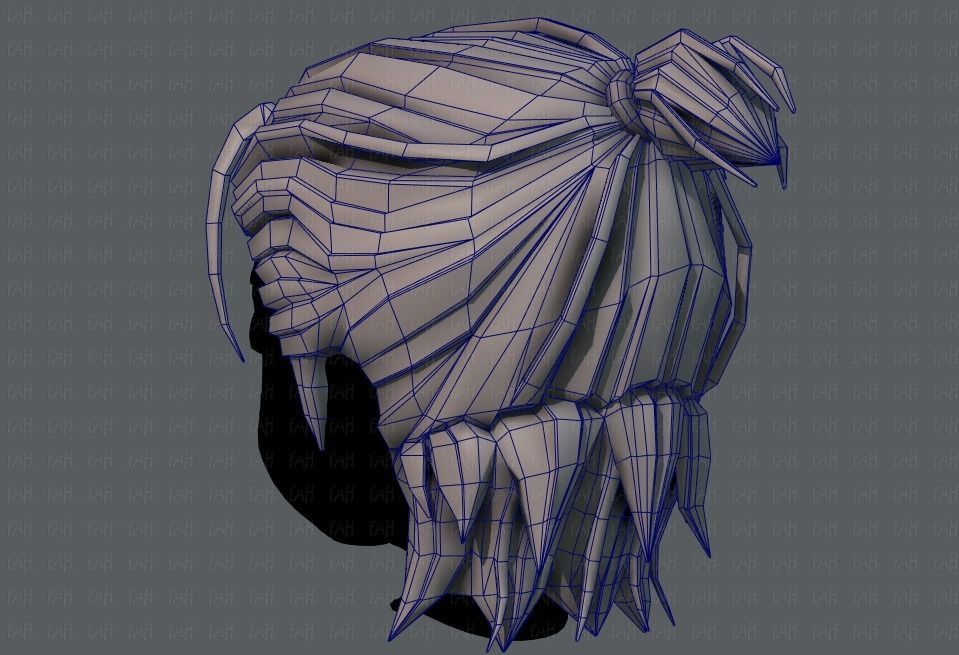 3D Hair style for boy V61 Low-poly 3D model_30
