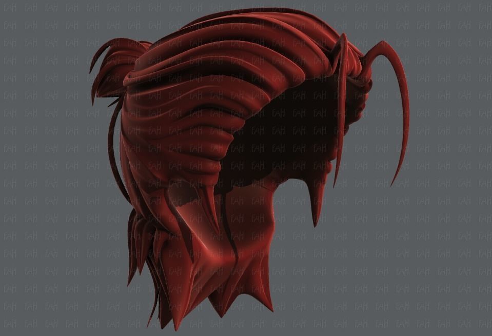 3D Hair style for boy V61 Low-poly 3D model_41