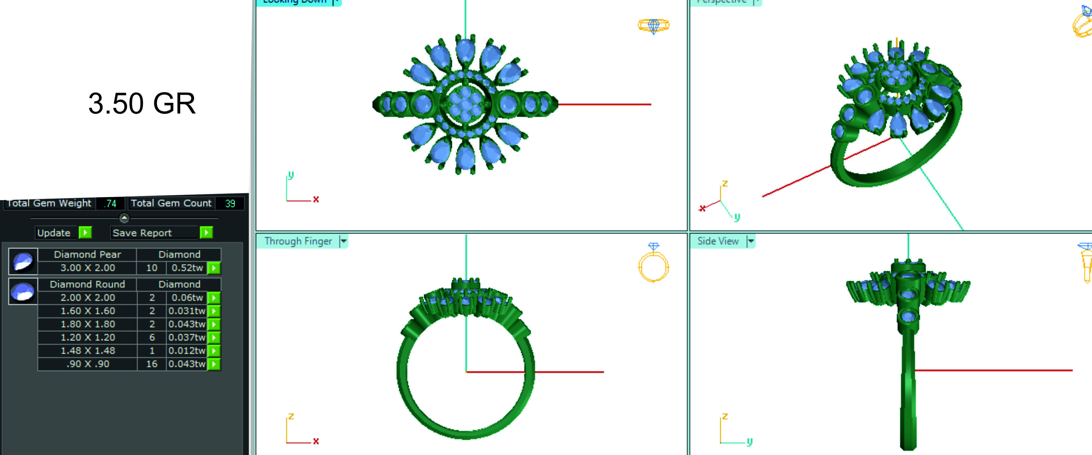 Women ring 3dm stl render detail 3D print model 3D print model_1