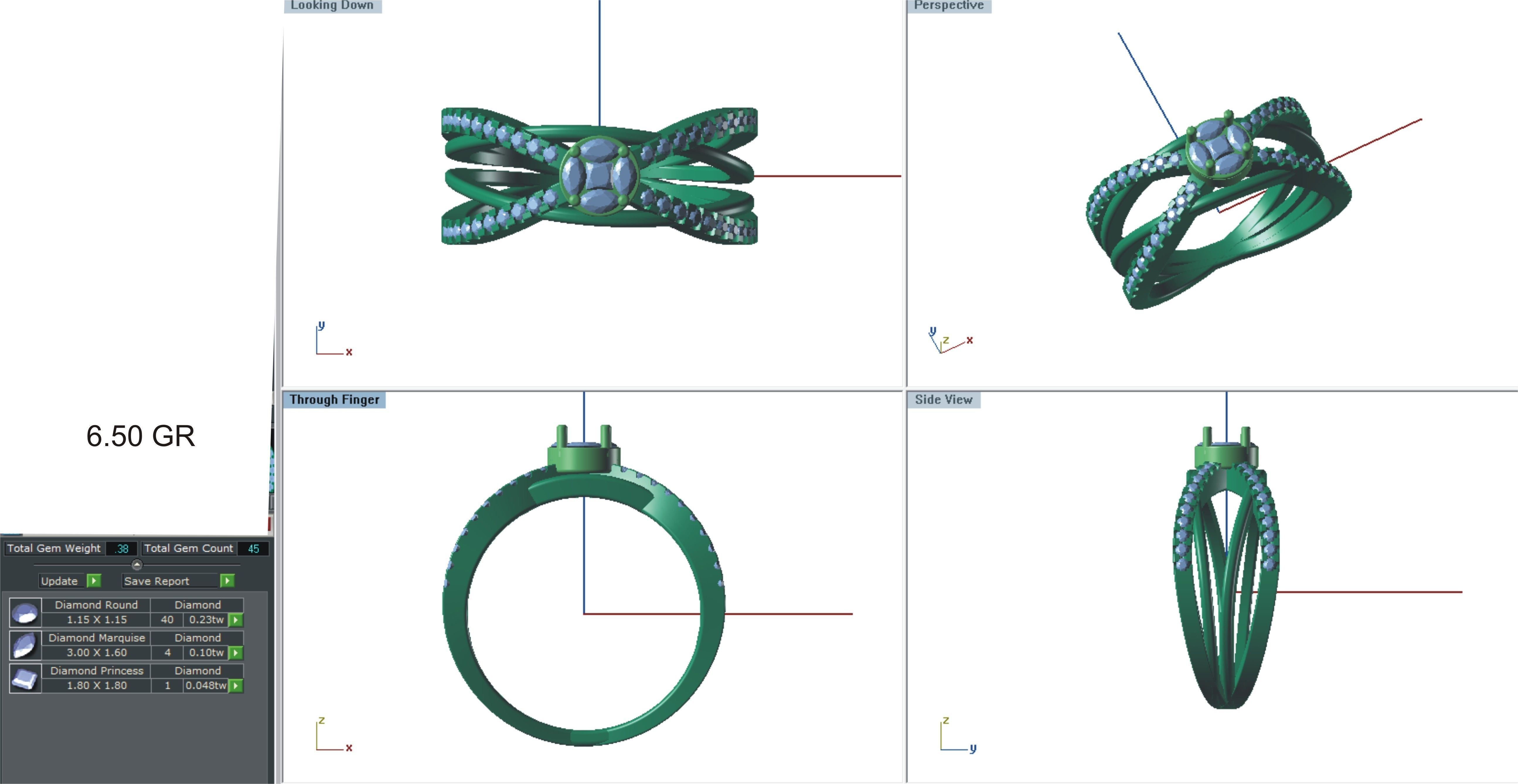 Women ring 3dm stl render detail 3D print model 3D print model_1