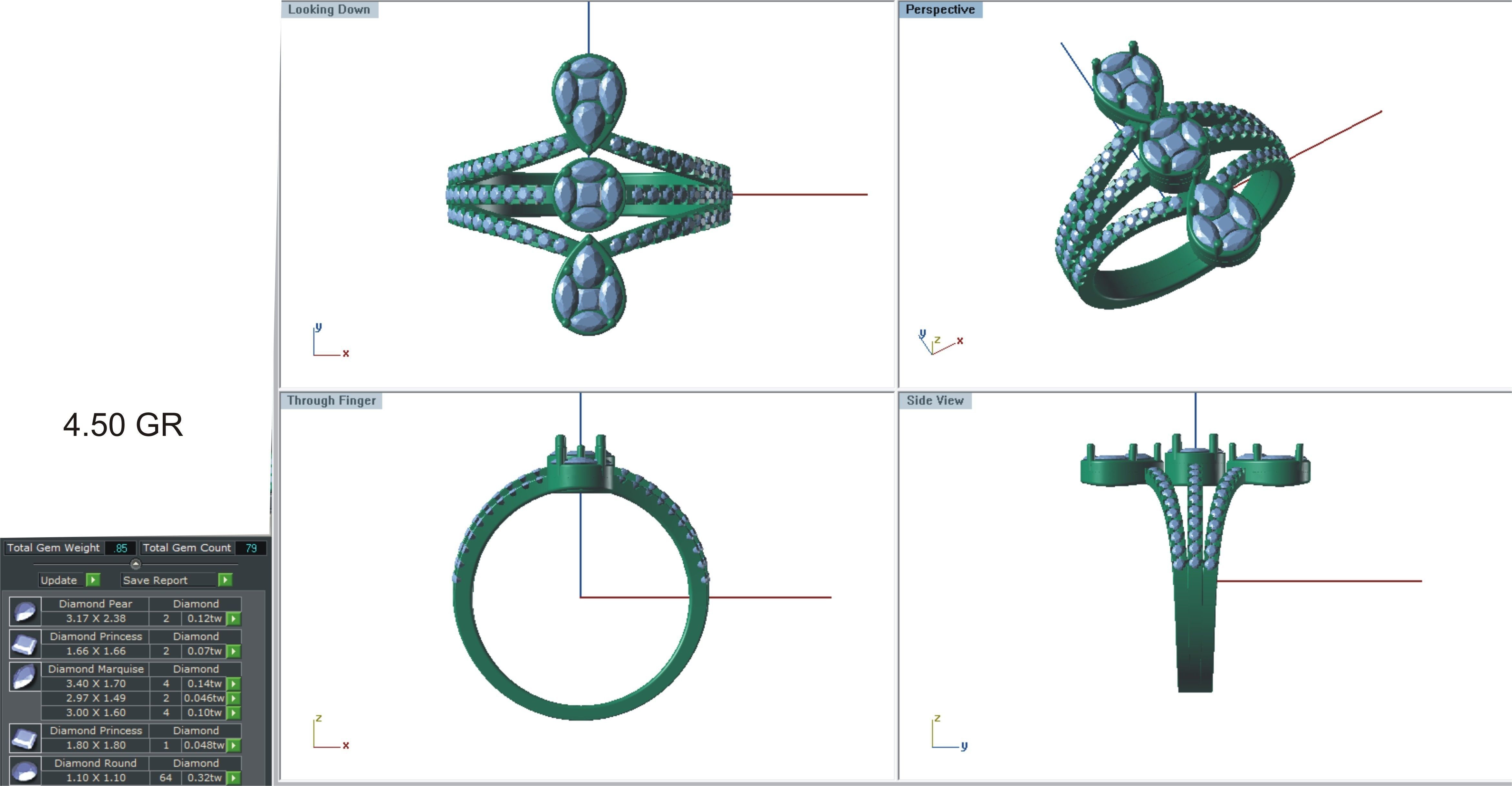 Women ring 3dm stl render detail 3D print model 3D print model_1