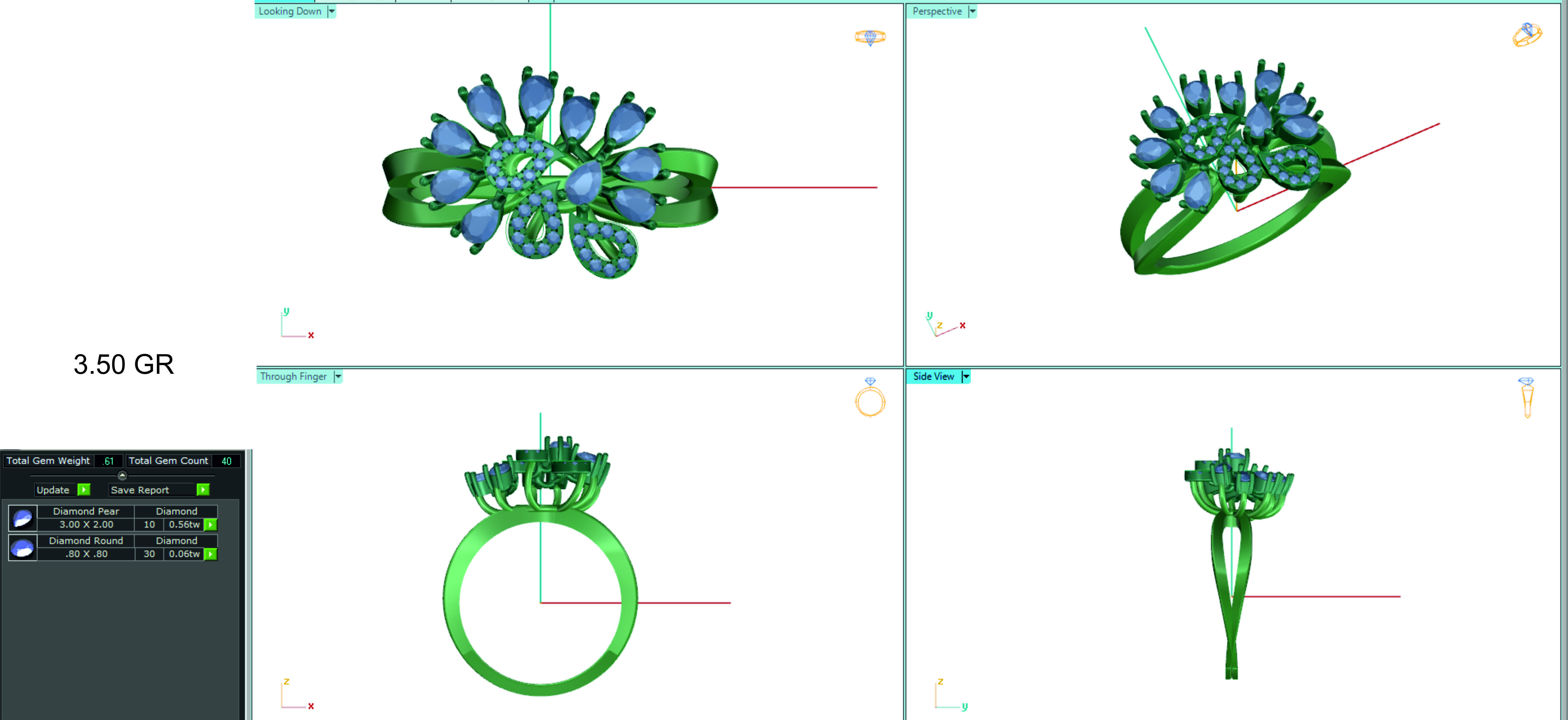 Women ring 3dm stl render detail 3D print model 3D print model_1