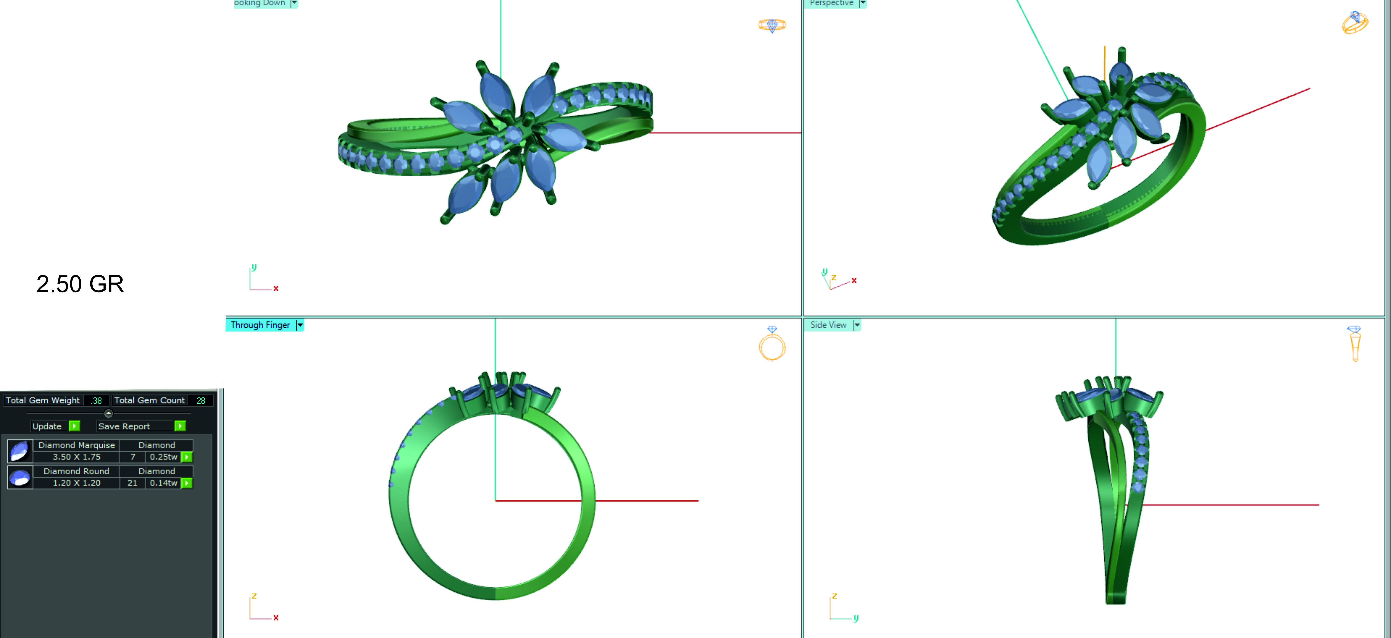 Women ring 3dm stl render detail 3D print model 3D print model_1