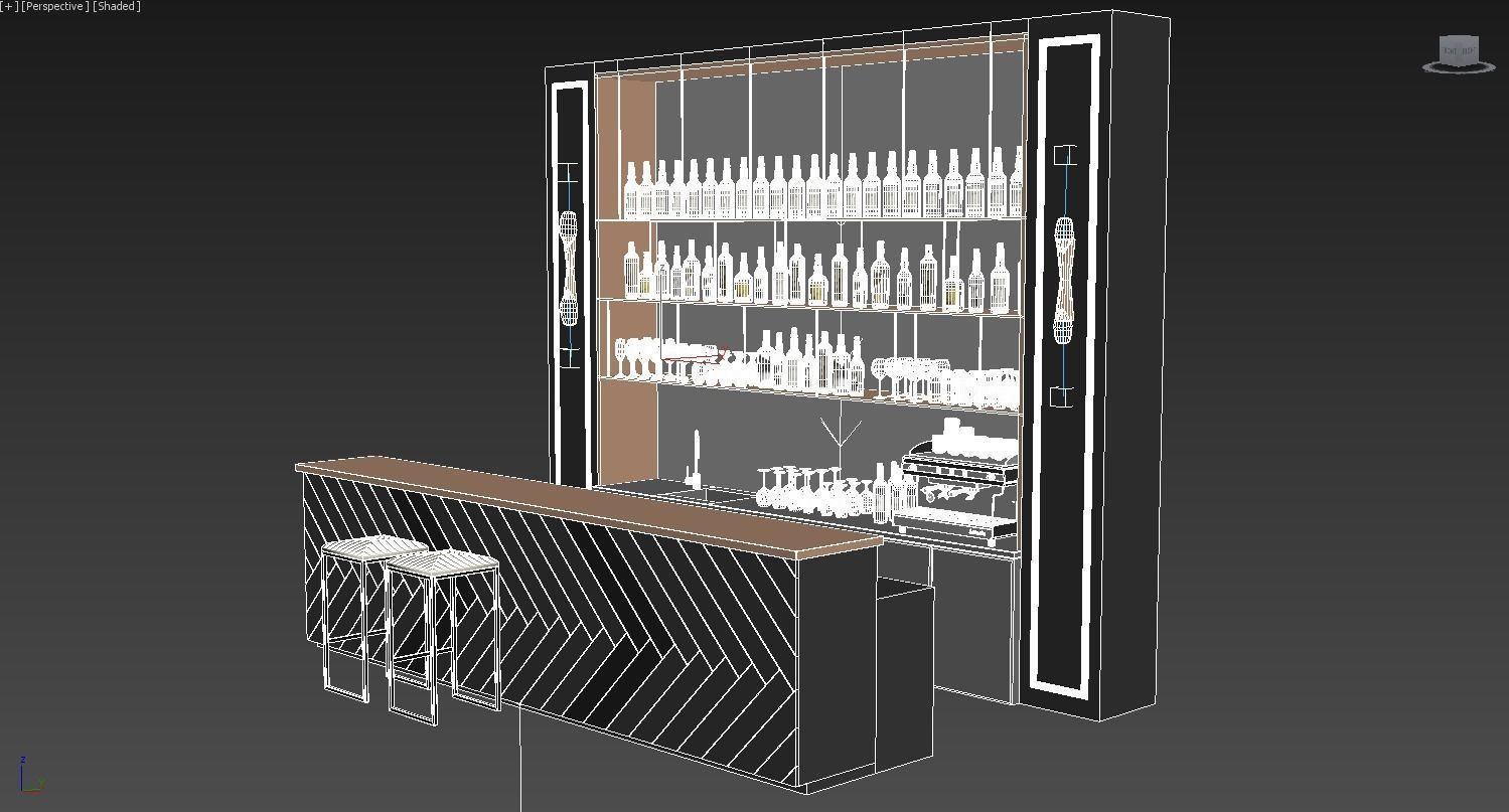 Restaurant bar 1   3D model_3