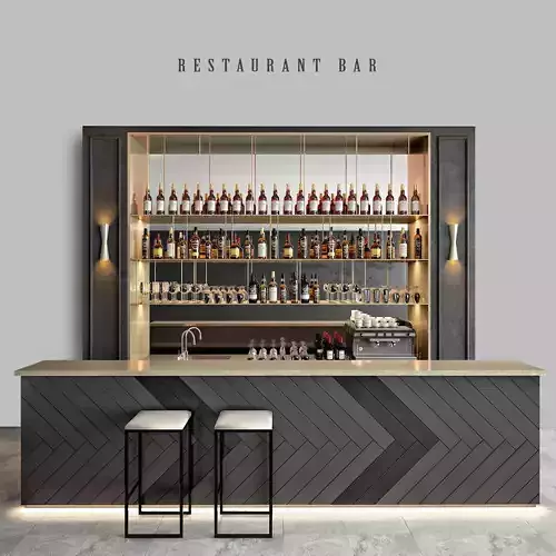 Restaurant bar 1   3D model