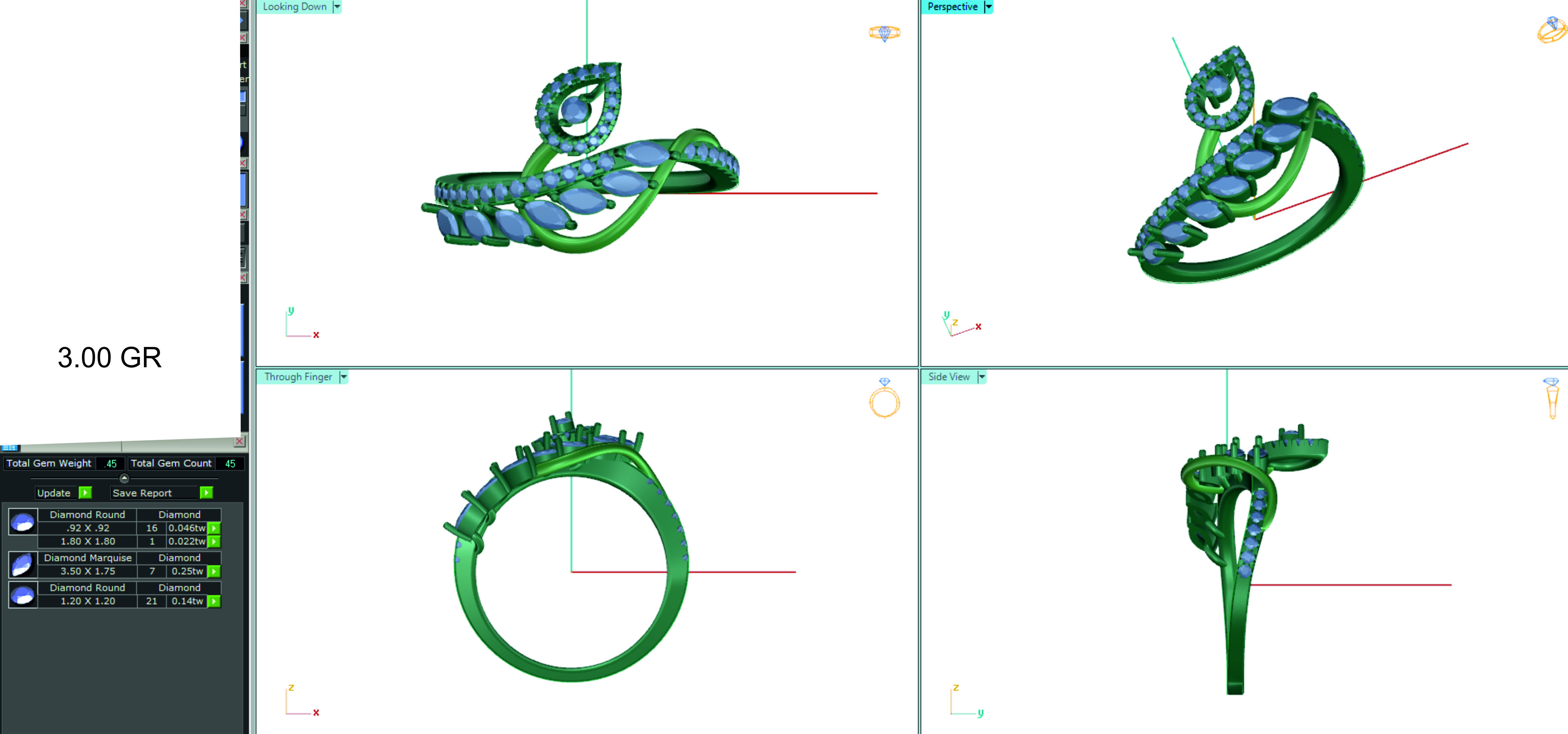Women ring 3dm stl render detail 3D print model 3D print model_1