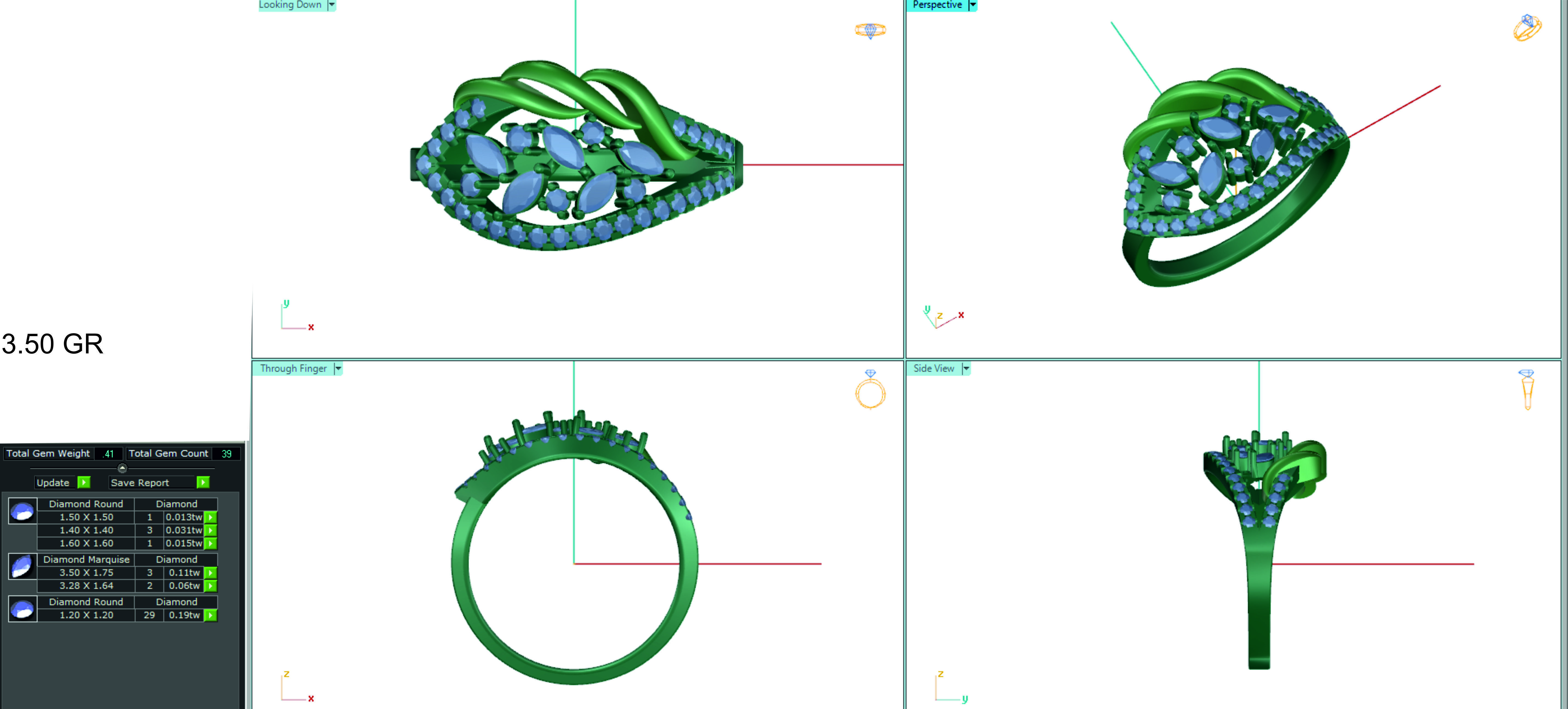 Women ring 3dm stl render detail 3D print model 3D print model_1