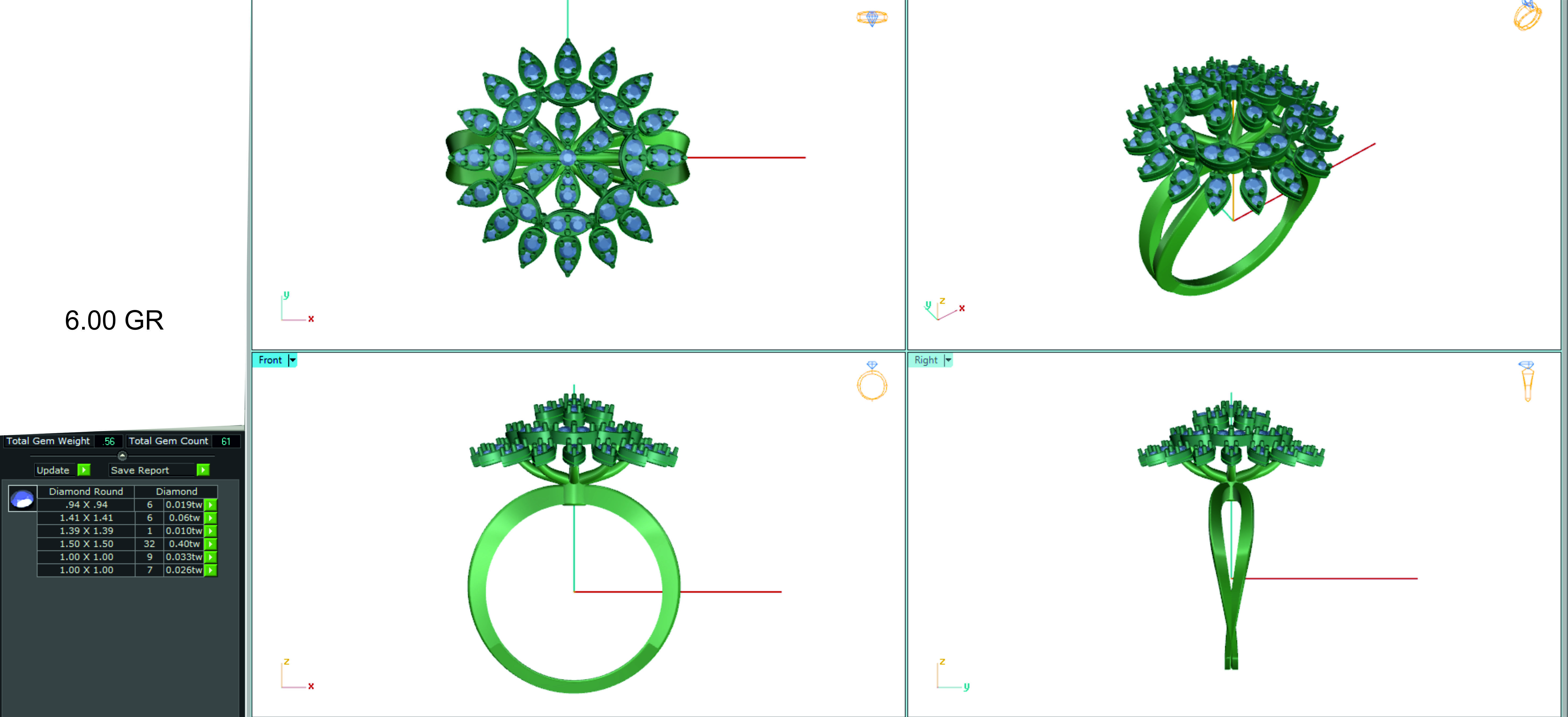 Women ring 3dm stl render detail 3D print model 3D print model_1