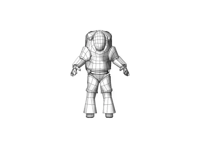 Space Man Low-poly 3D model