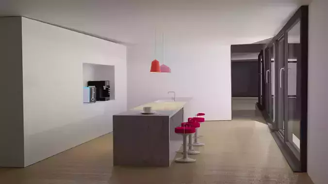 Modern Kitchen Design 3D model