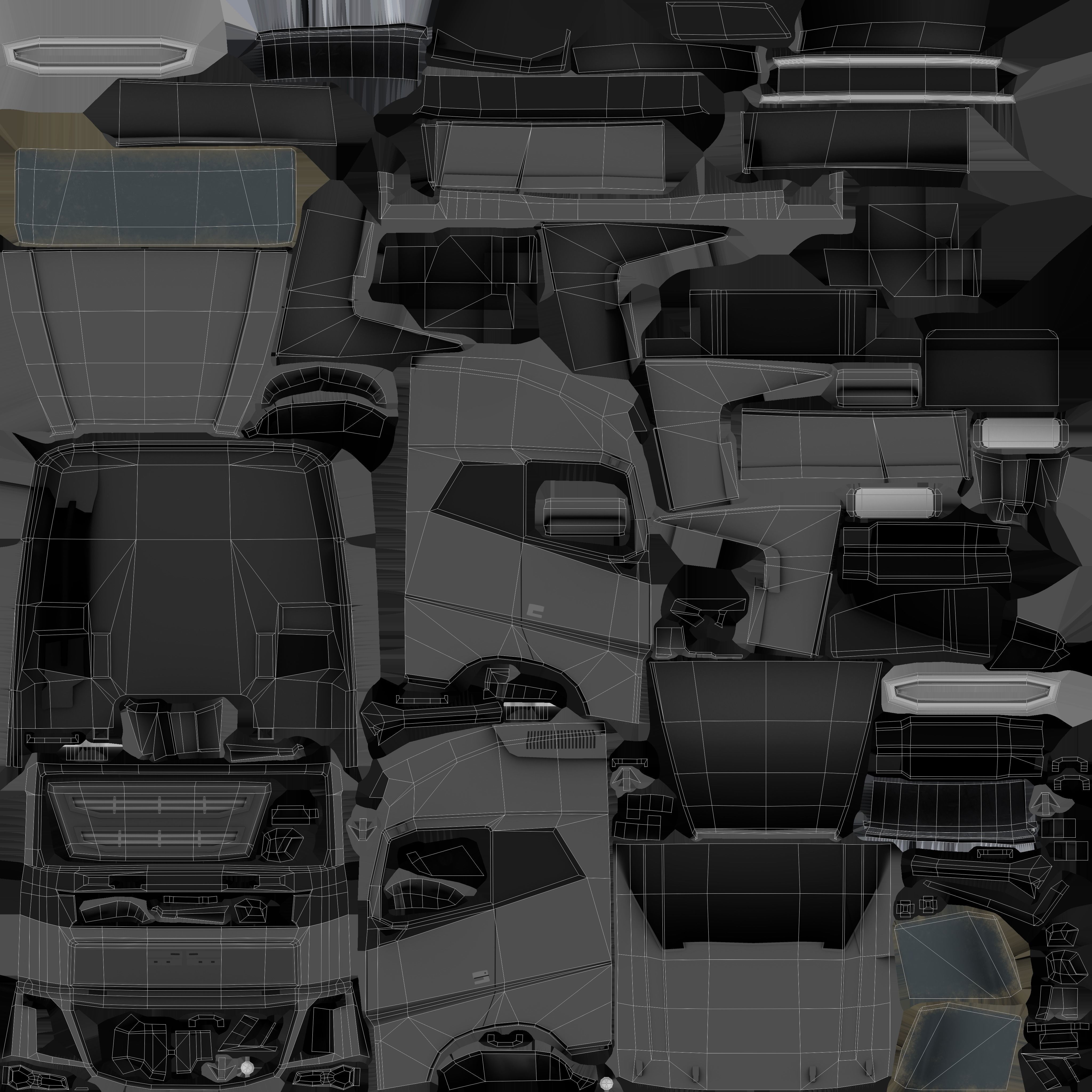 Low Poly Truck Model volvo semi Low-poly 3D model_10