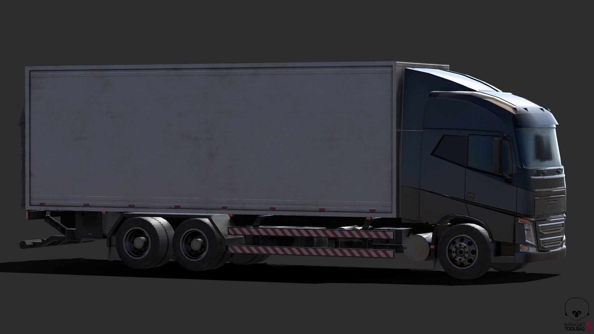 Low Poly Truck Model volvo semi Low-poly 3D model_4