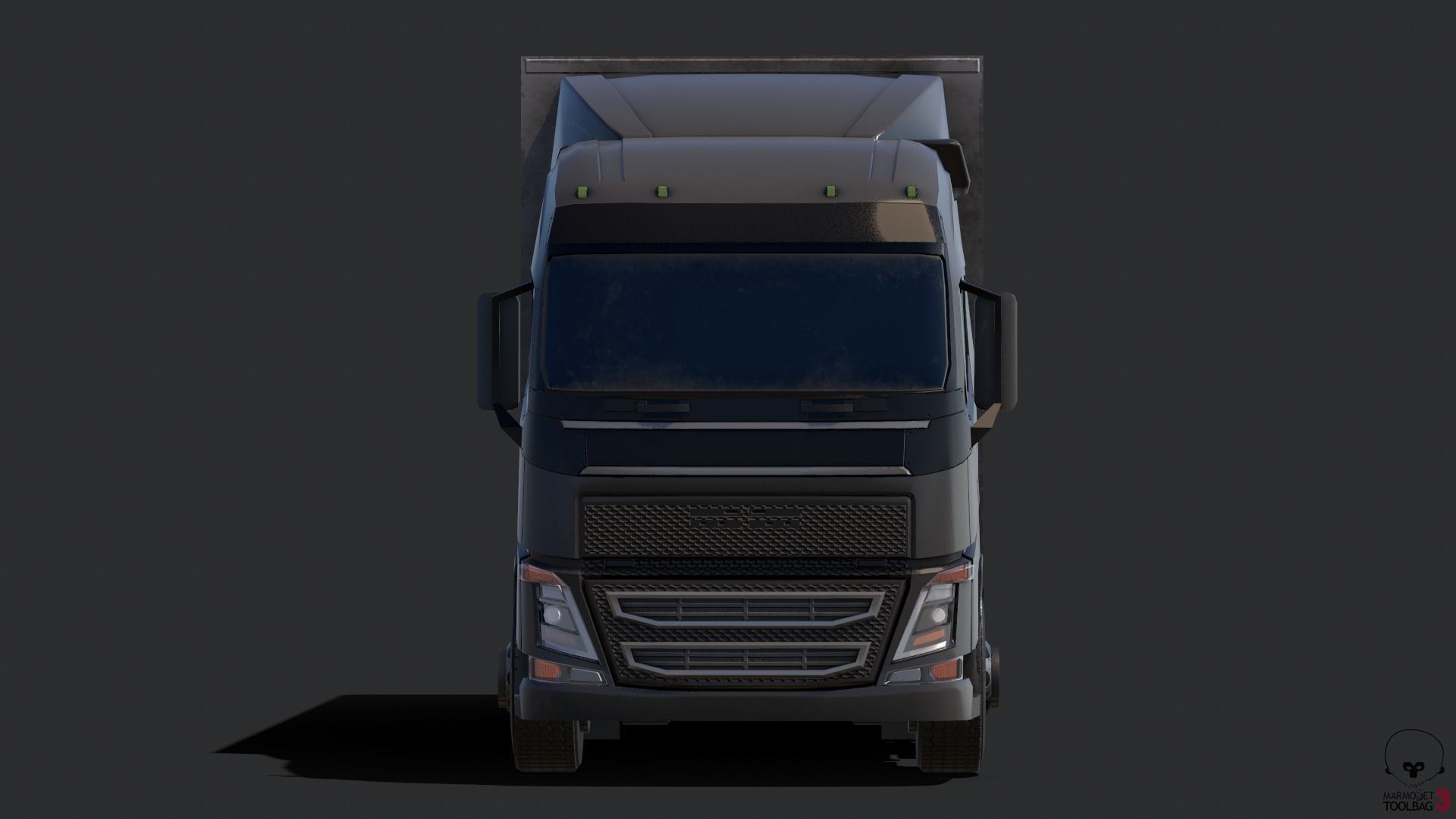 Low Poly Truck Model volvo semi Low-poly 3D model_3