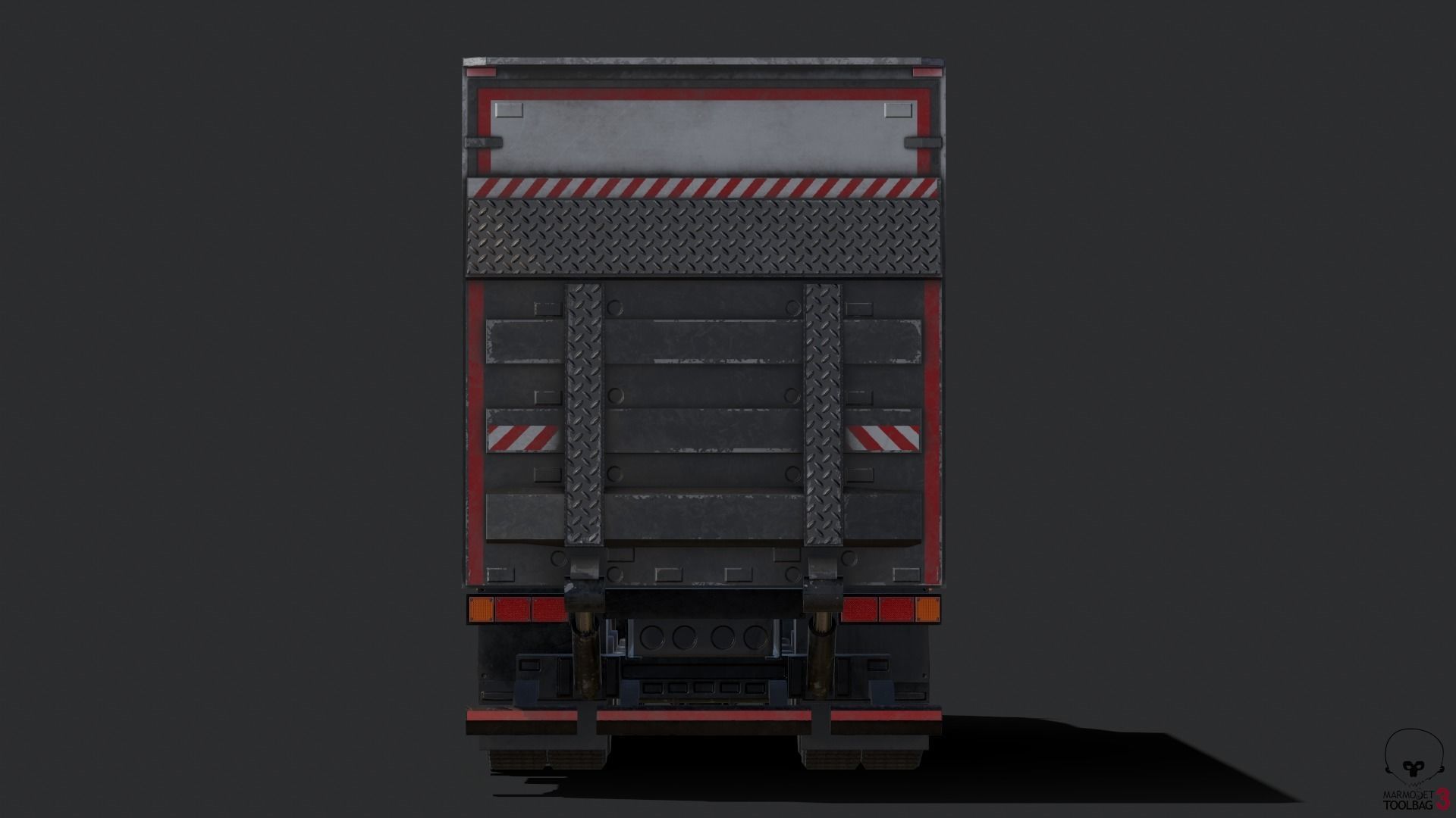 Low Poly Truck Model volvo semi Low-poly 3D model_6