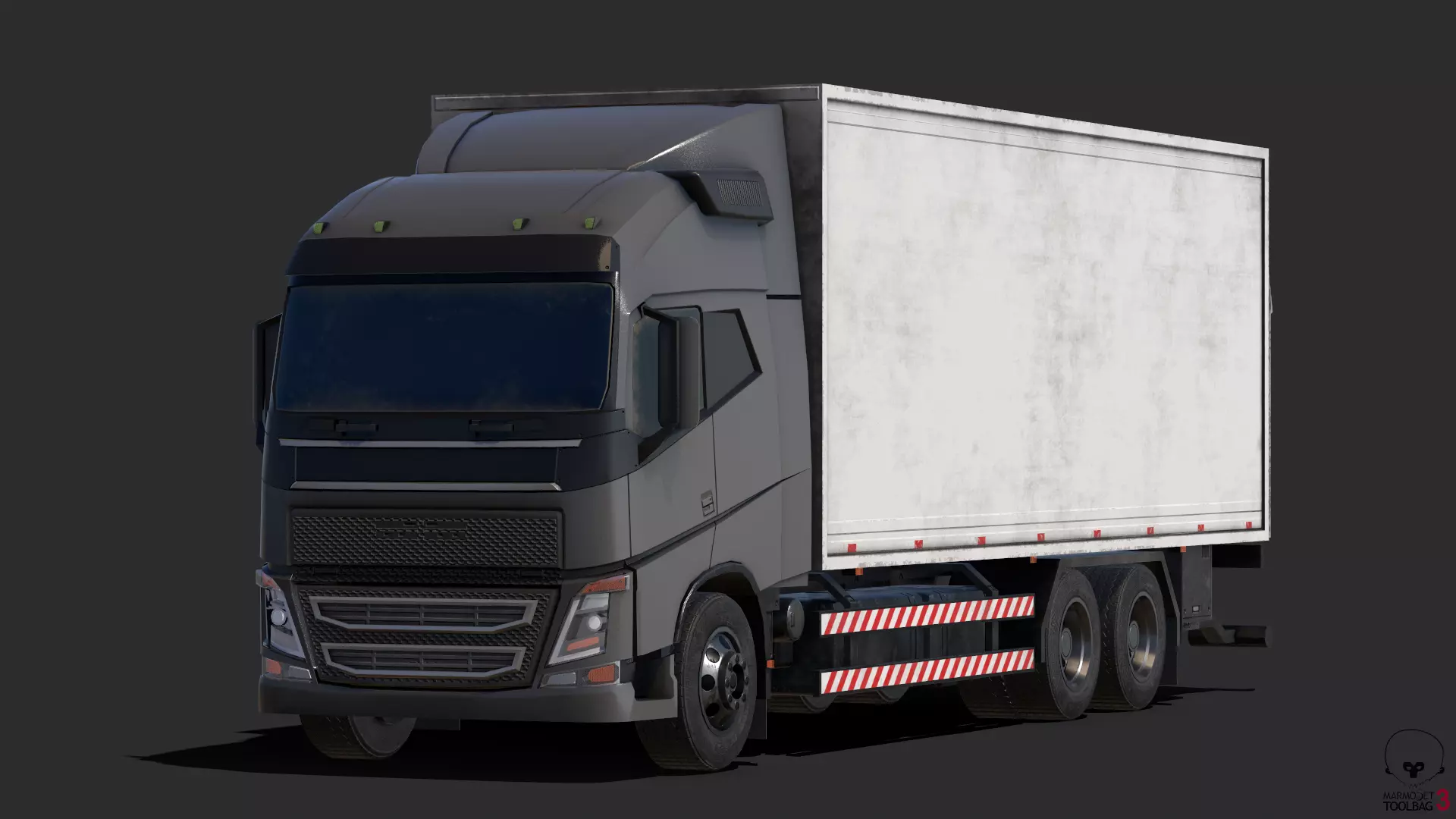 Low Poly Truck Model volvo semi Low-poly 3D model_0