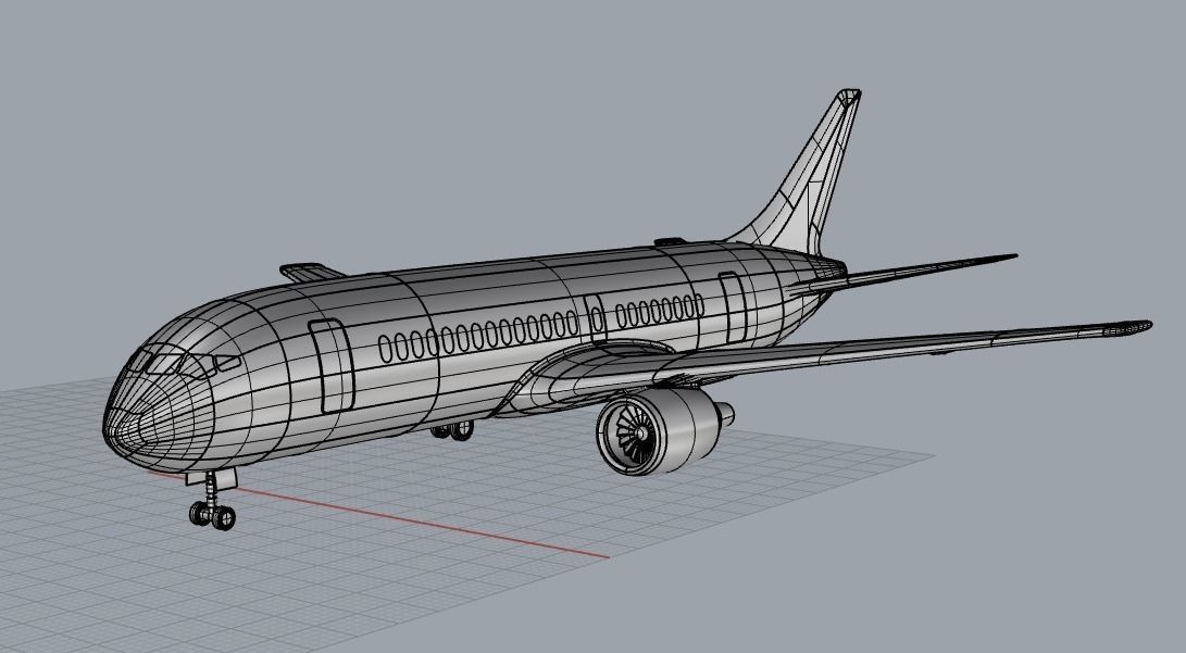 airplane 3d rendering 3D model_1