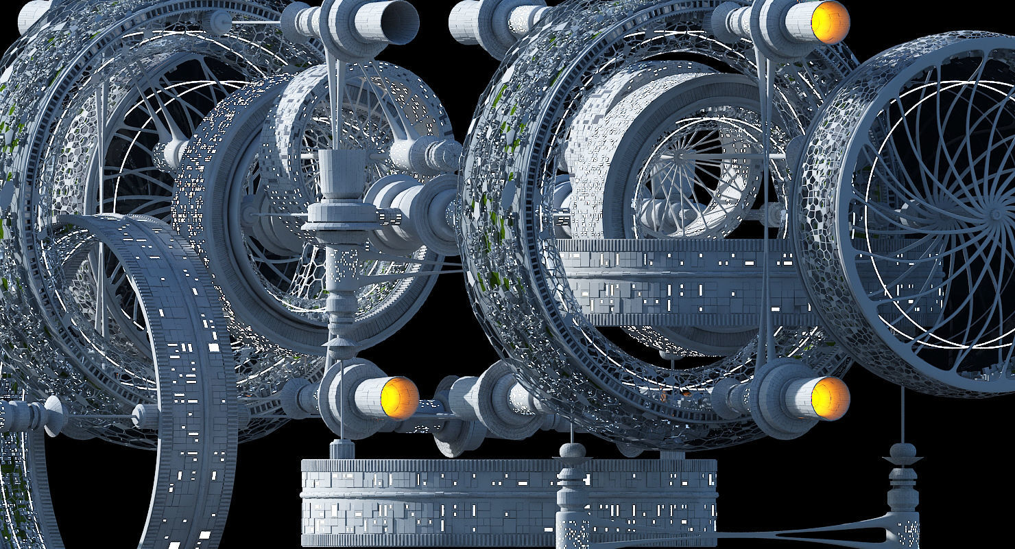 Space Colony 3D model_4