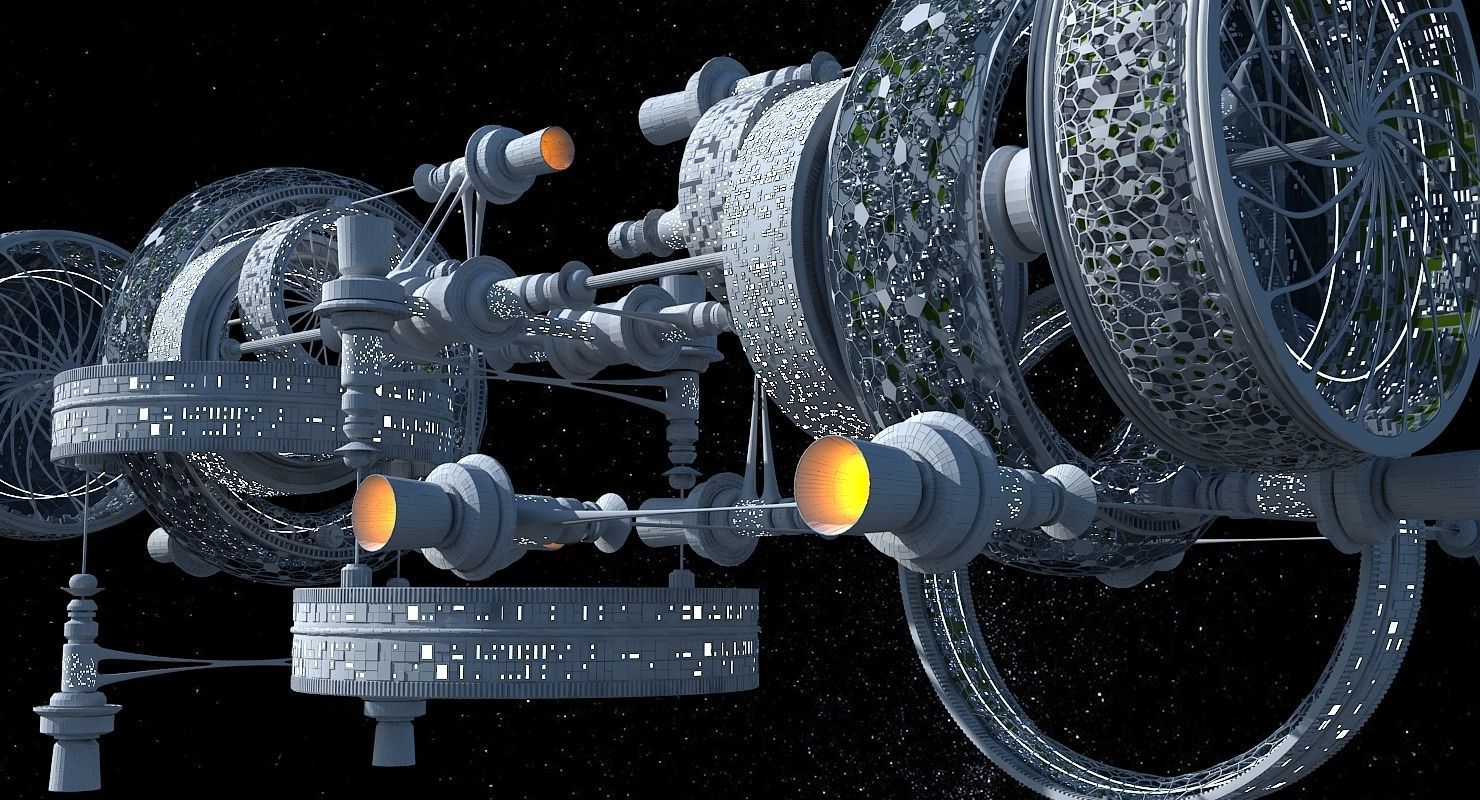 Space Colony 3D model_9
