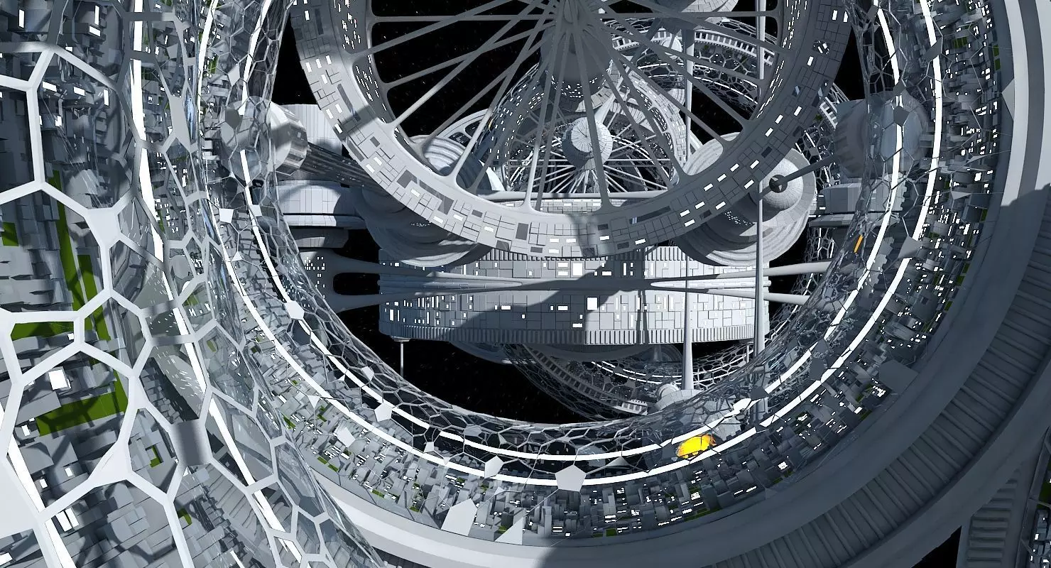 Space Colony 3D model_0