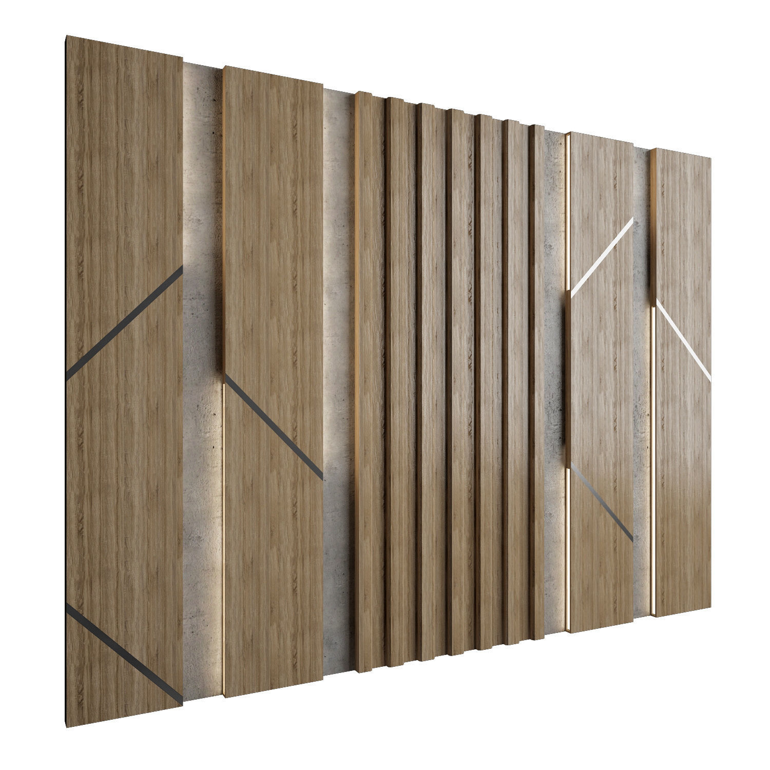 Wall Panel 19 3D model_1