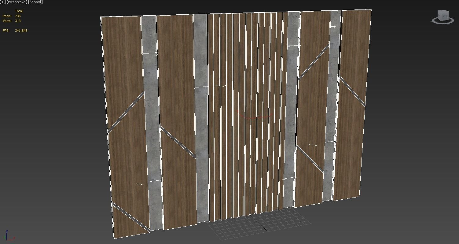 Wall Panel 19 3D model_3