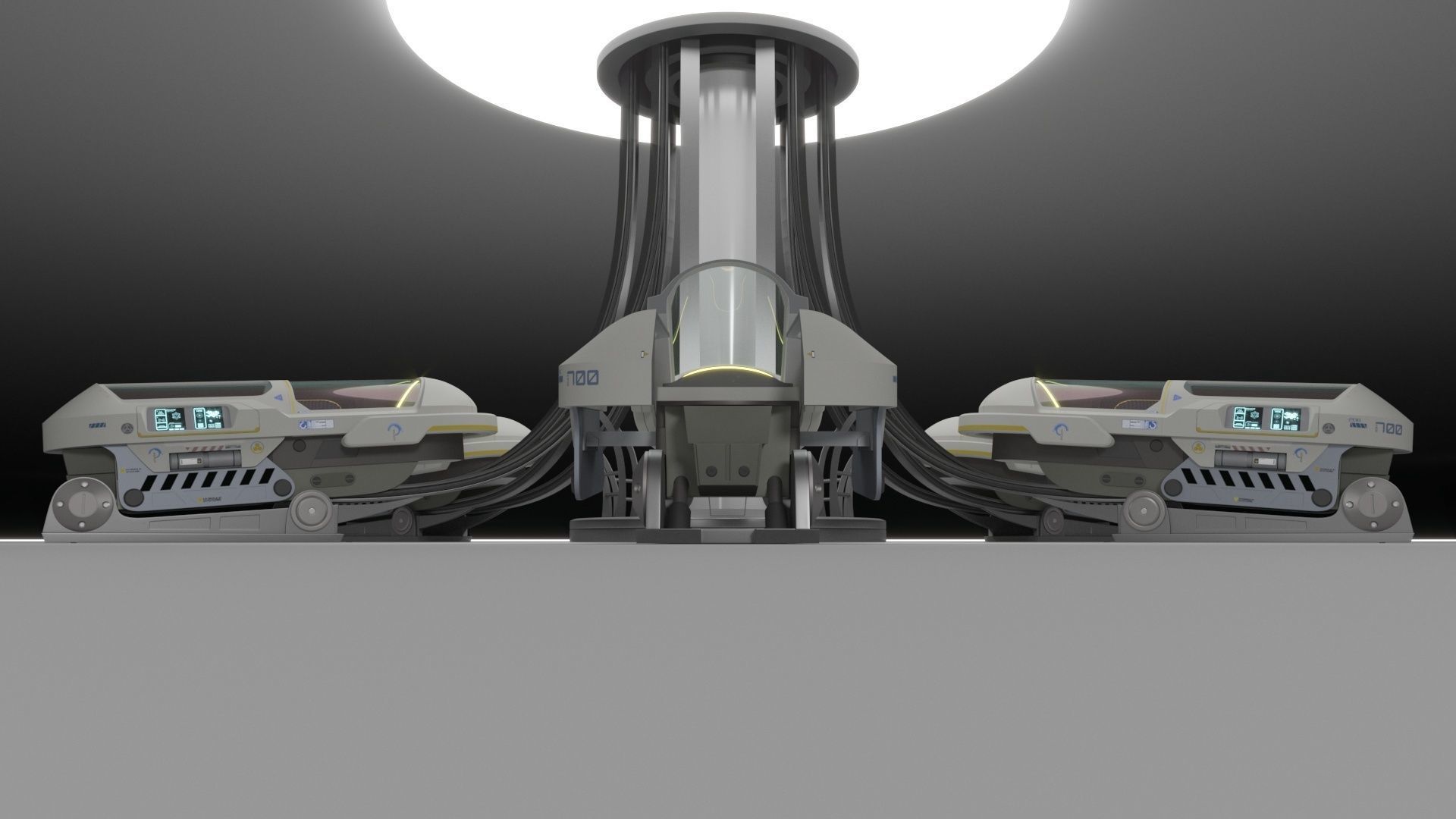Sci Fi Cryogenic Pod - Cryopod -  3D model_10