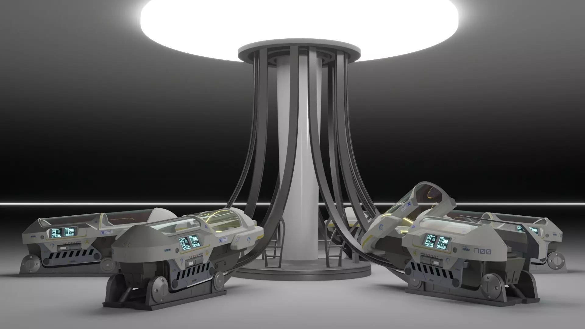 Sci Fi Cryogenic Pod - Cryopod -  3D model_0