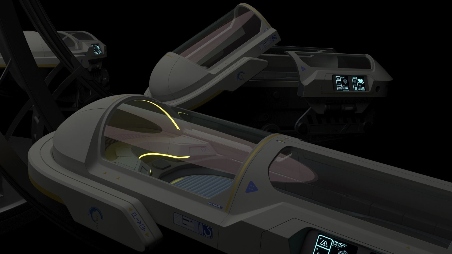 Sci Fi Cryogenic Pod - Cryopod -  3D model_14