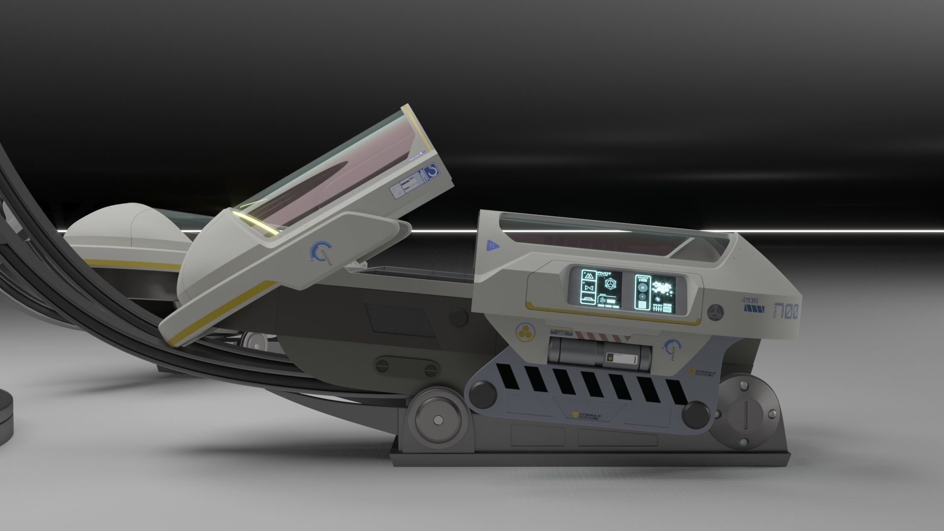 Sci Fi Cryogenic Pod - Cryopod -  3D model_9