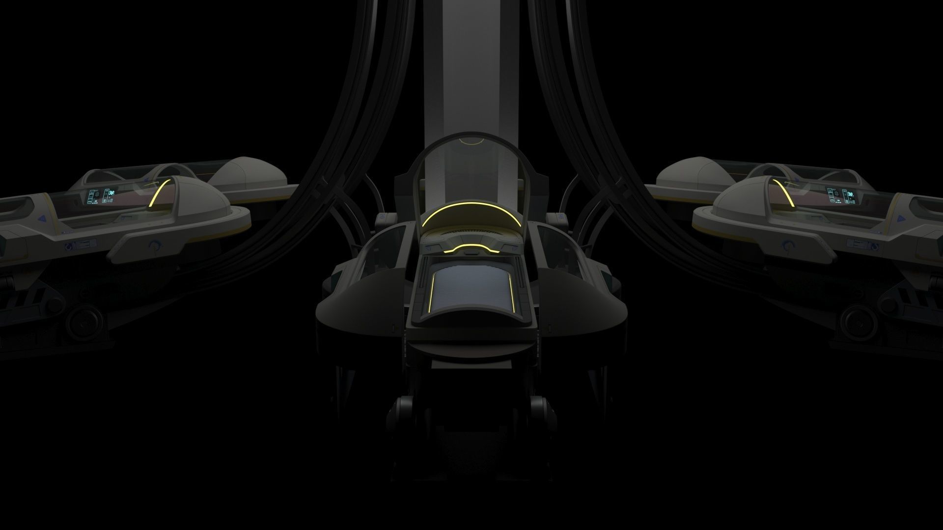 Sci Fi Cryogenic Pod - Cryopod -  3D model_12