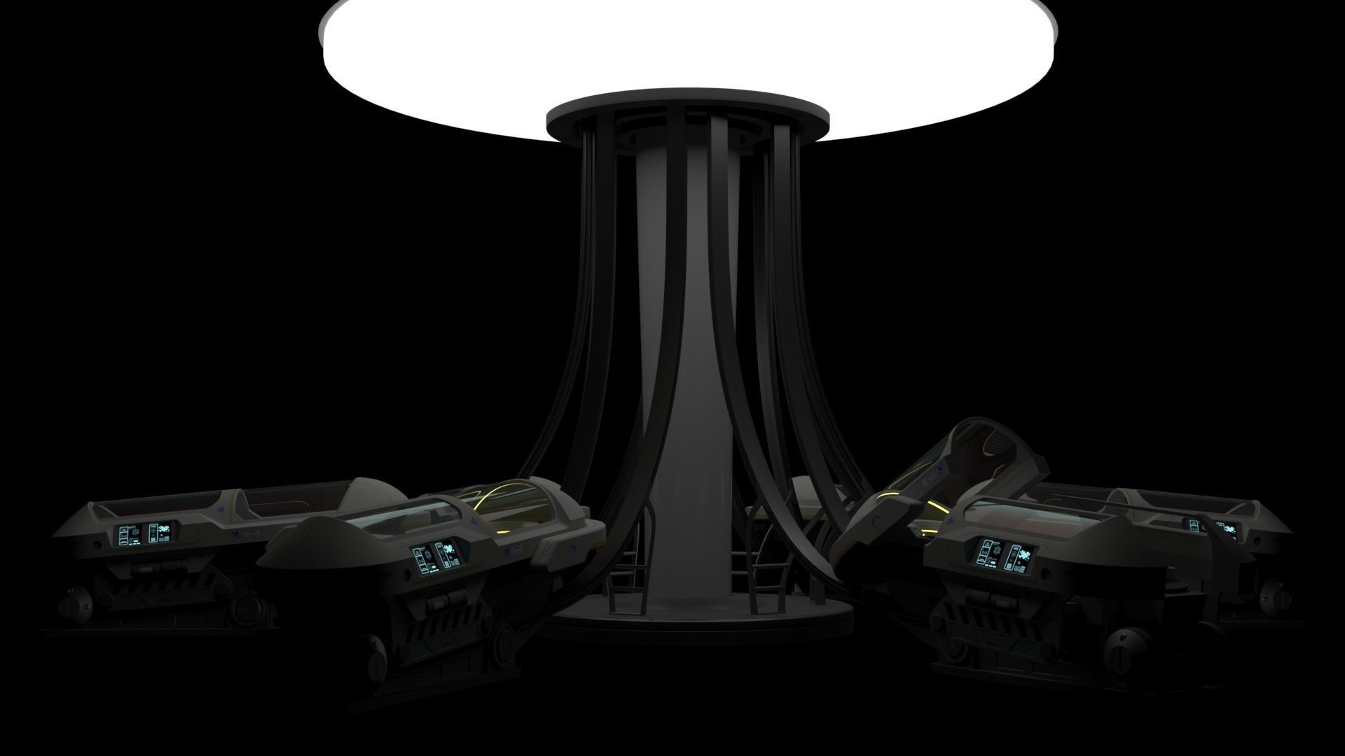 Sci Fi Cryogenic Pod - Cryopod -  3D model_11
