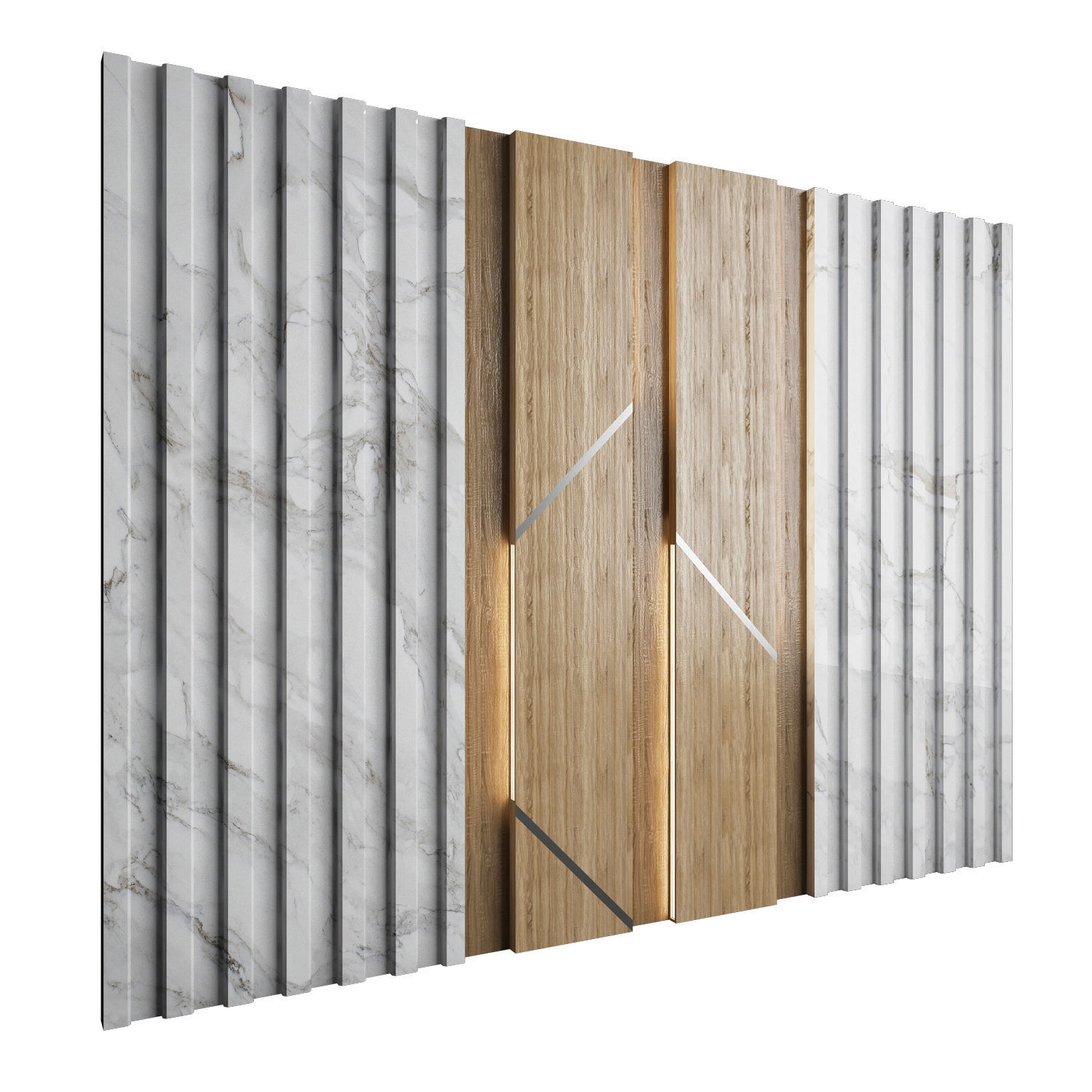 Wall Panel 20 3D model_1