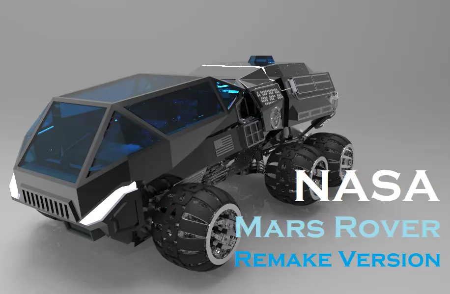 NASA Mars Rover Concept Remake Version 3D model_0