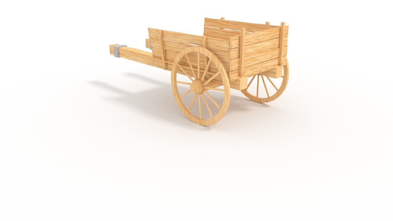 Old cart Free 3D model_1