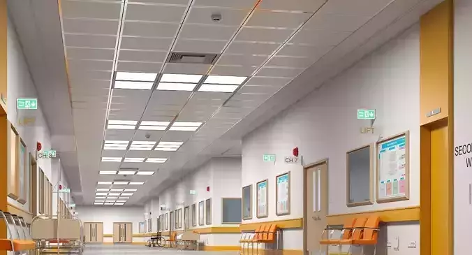 Hospital Hallway 2 Modular 3D model
