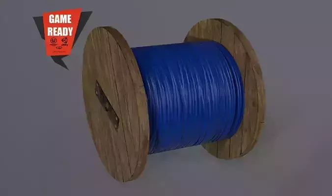 Cable Spool Low poly Low-poly 3D model