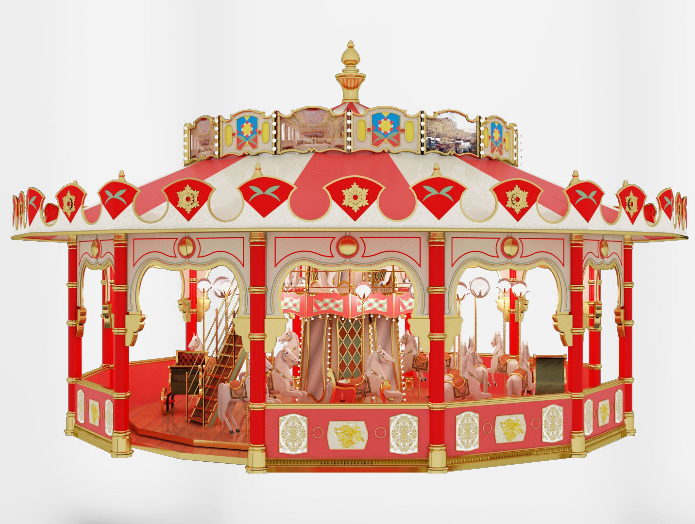 carousel 3D model_2
