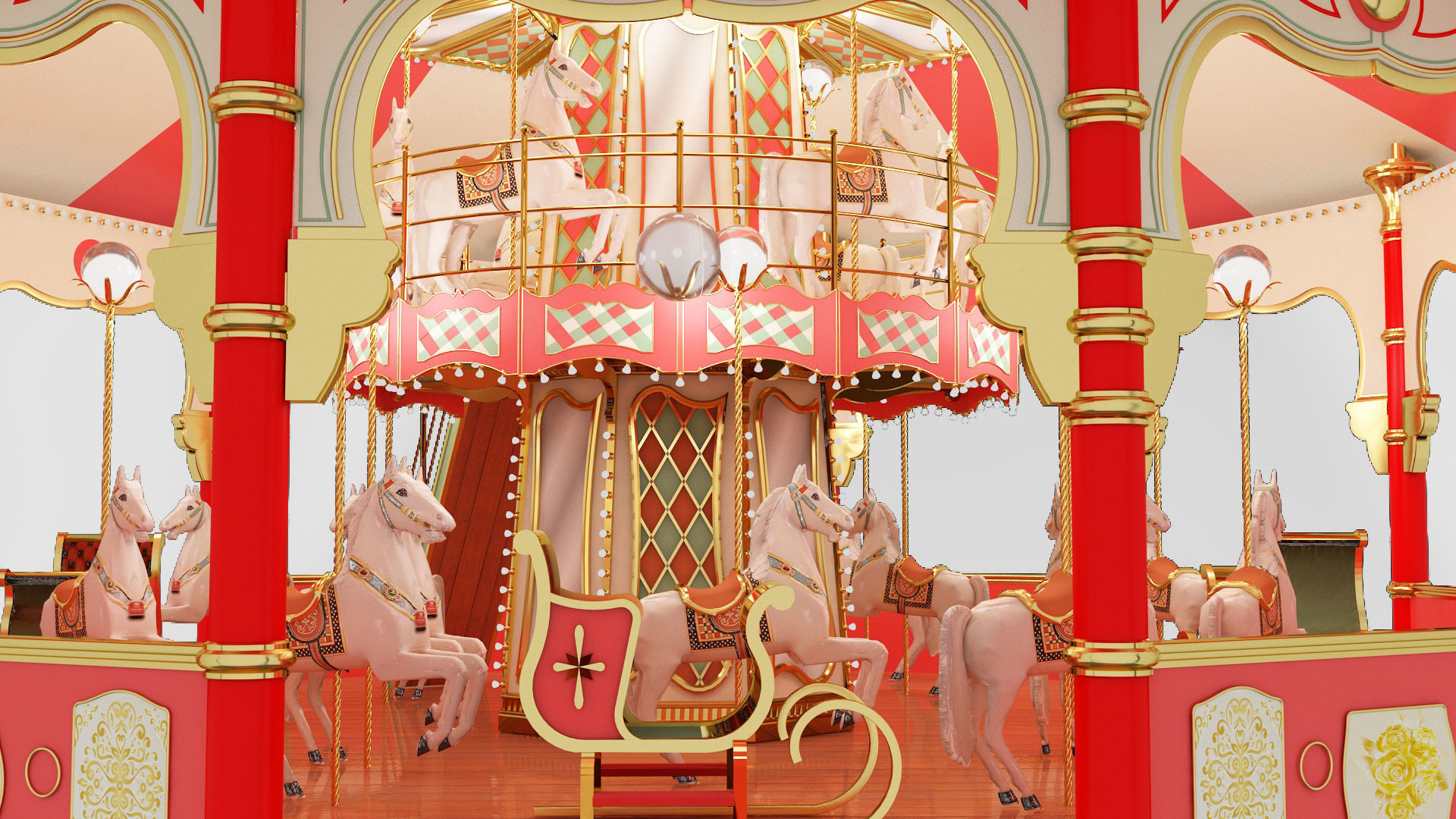 carousel 3D model_8