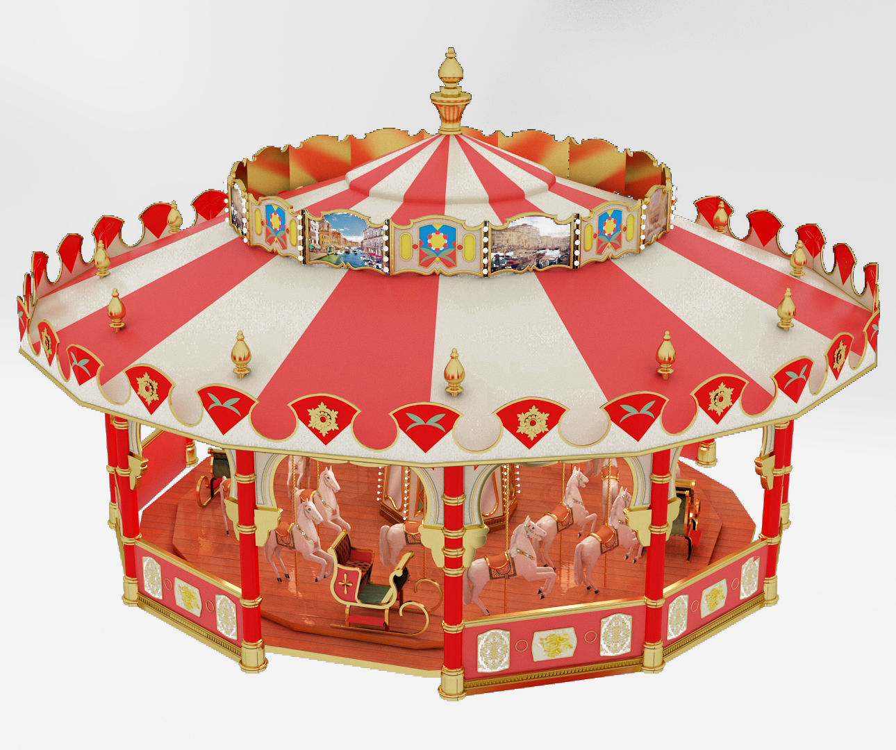 carousel 3D model_1