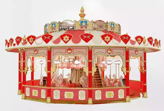 carousel 3D model