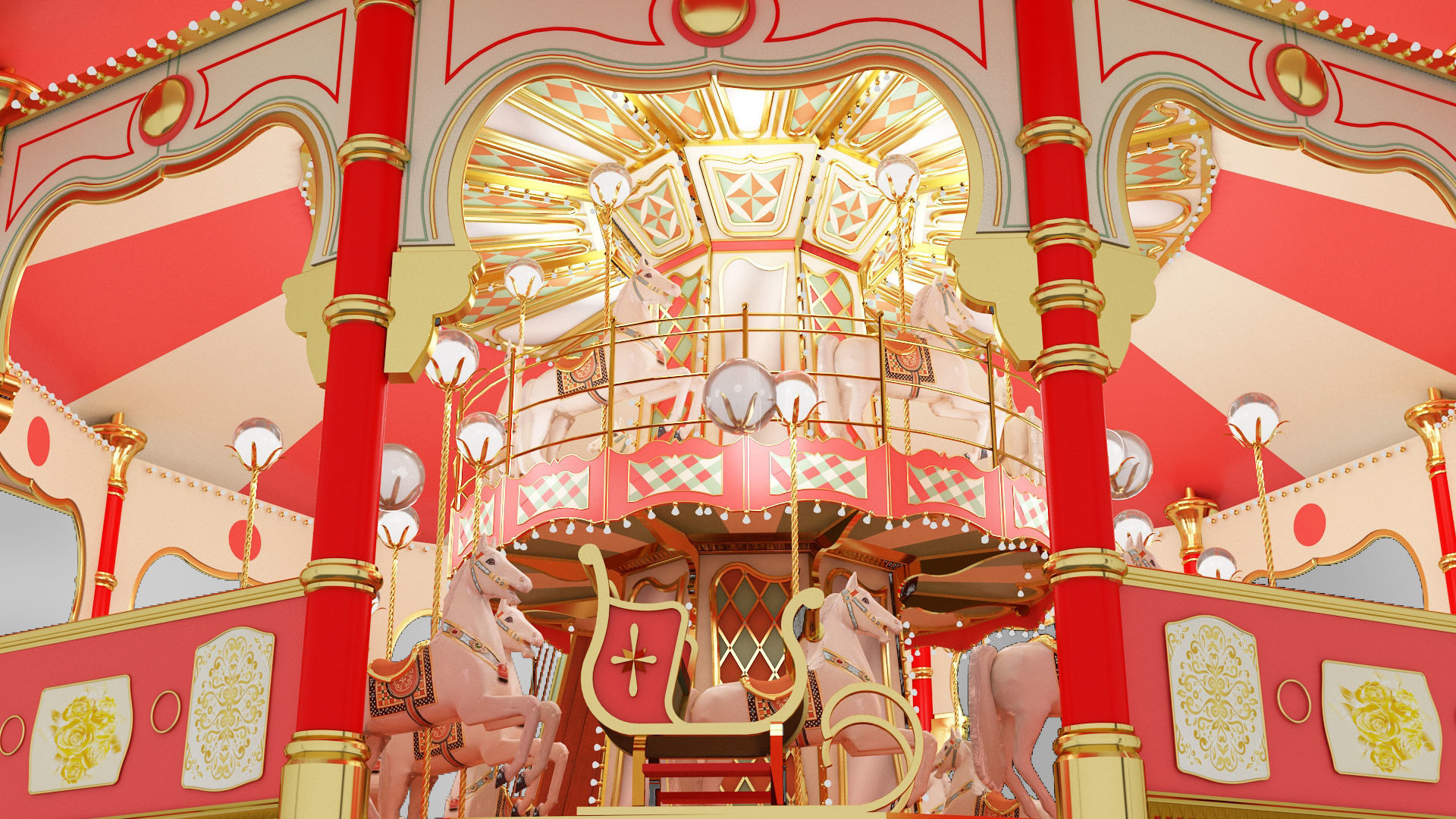 carousel 3D model_7